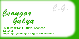 csongor gulya business card